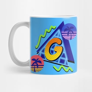 initial Letter G - 80s Synth Mug